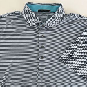Greyson Golf Dallas Cowboys Performance Polo Men Shirt Sz XL Striped Purple Blue